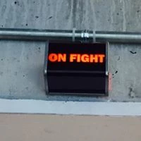On-fight radio sign for boxing gym